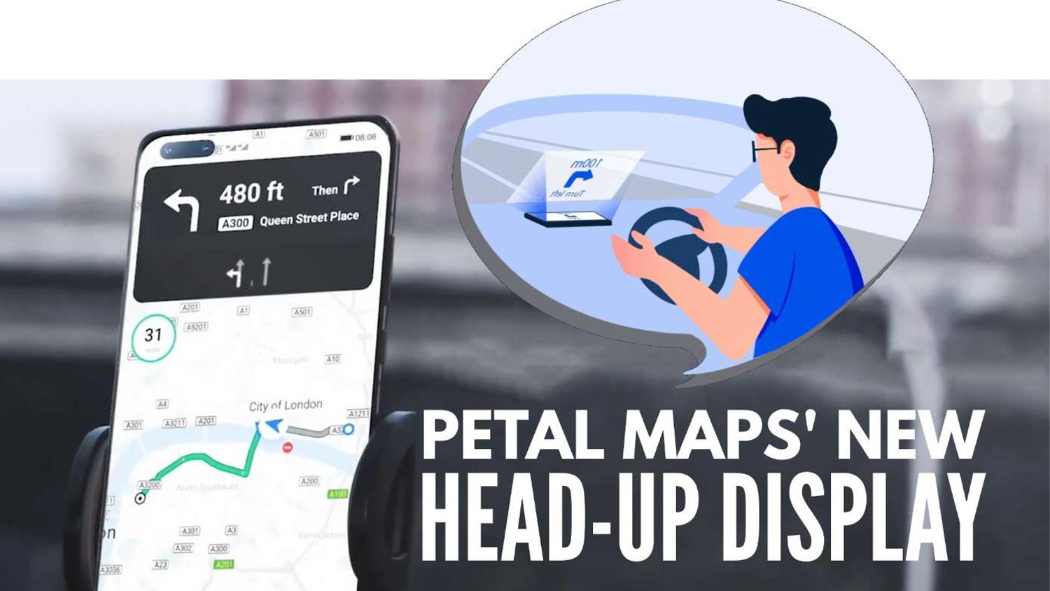 Huawei Petal Maps Kini Menyokong Navigasi Menggunakan HUD