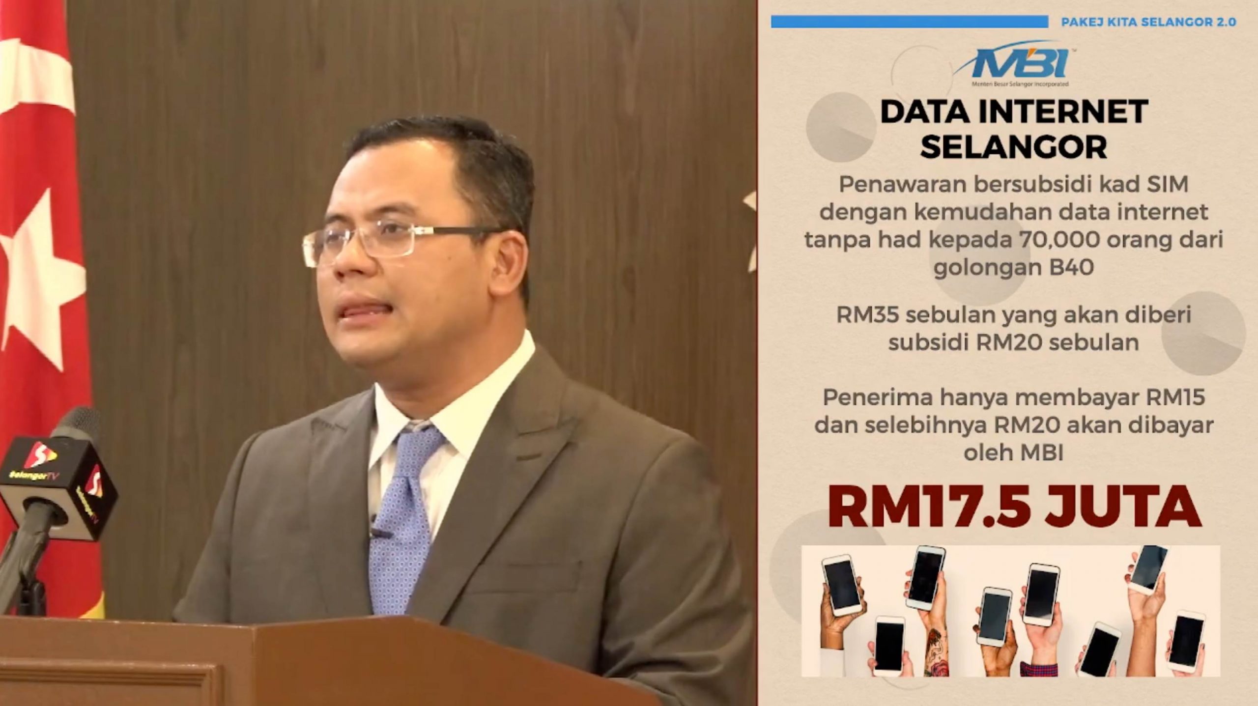 Data Internet Selangor Tawar Data Internet Tanpa Had Pada Harga RM35 Sebulan – Disubsidi RM20, Pengguna Bayar RM15