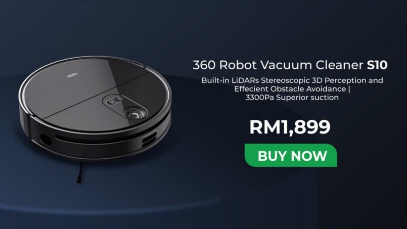 360 Robot Vacuum Cleaner S10 Kini Dilancarkan Di Malaysia – Robot Vakum Dengan Sensor LiDAR Nirbonggol Pada Harga RM1,899