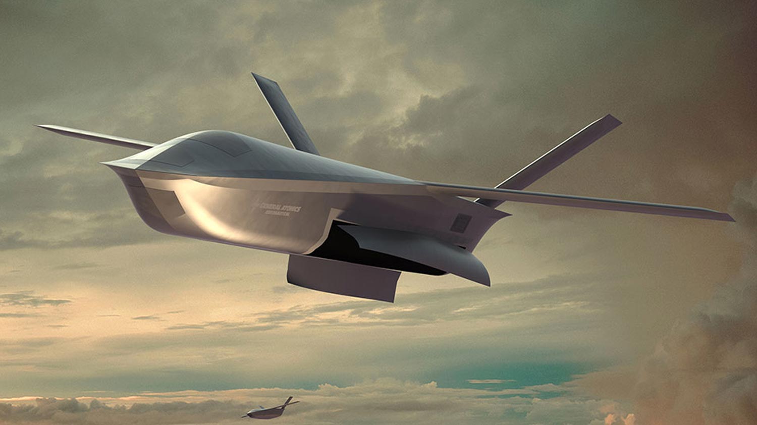 General Atomics Memperlihatkan Konsep Dron Berpeluru Berpandu Yang Dilancarkan Dari Pesawat