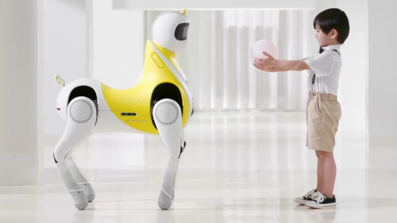 Xpeng Robotic Unicorn Adalah Robot Kuda Sumbu Yang Boleh Ditunggang Kanak-Kanak