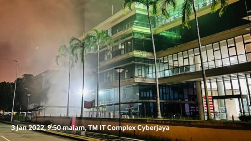 TM Cyberjaya Terbakar