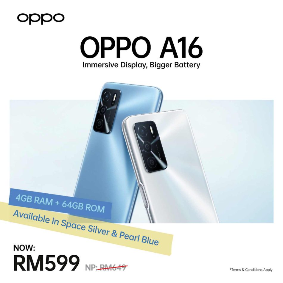 Oppo malaysia harga a16 Oppo A16