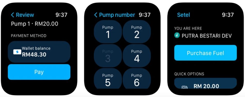 Setel Kini Menawarkan Aplikasi Untuk Apple Watch – Bayar Isi Minyak Terus Melalui Jam Tangan
