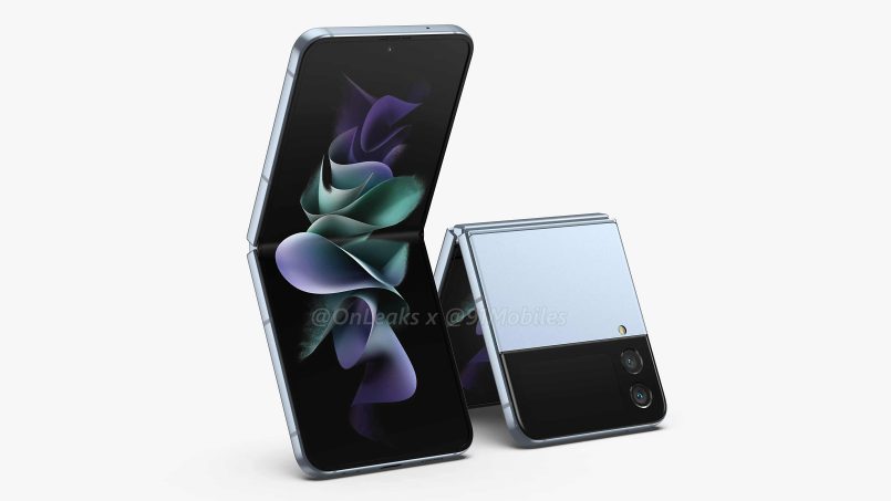 Gambar Samsung Galaxy Z Flip 4 Tertiris Dengan Rekaan Model Terdahulu