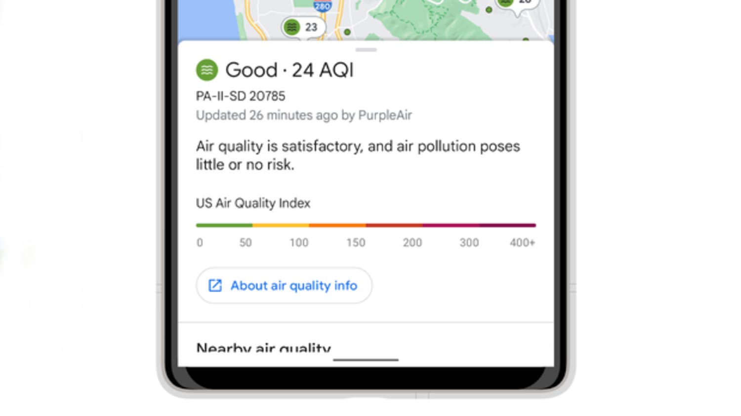 Aplikasi Google Maps Kini Memaparkan Indeks Kualiti Udara