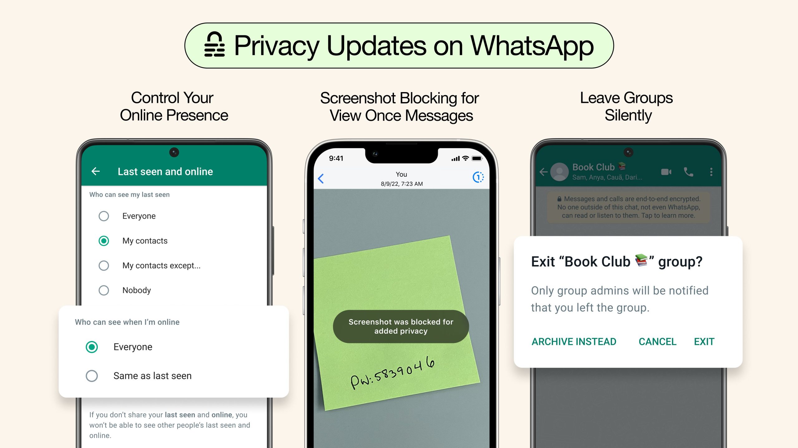 WhatsApp Hadir Dengan Ciri Privasi Baharu – Halang Tangkapan Layar Dan Keluar Group Dengan Senyap