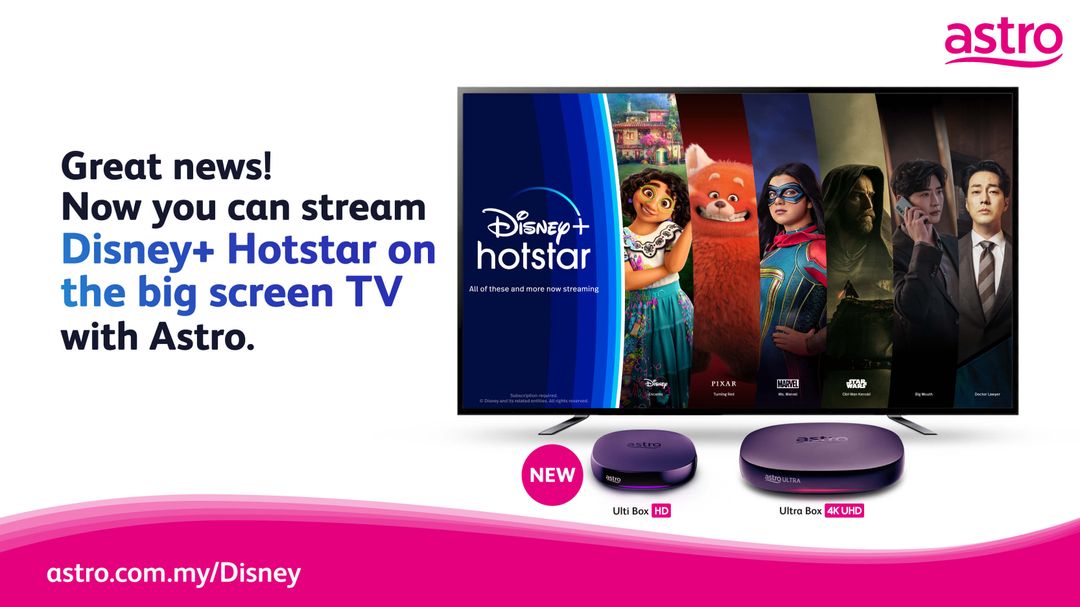 Disney+ Hotstar Kini Disokong Pada Kotak TV Astro Ulti Box