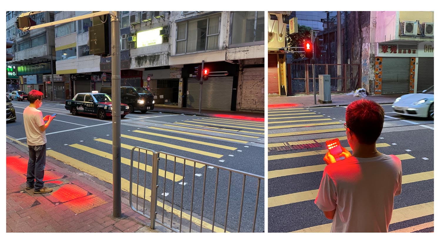 Hong Kong Menguji Sistem Lampu Melintas Jalan Untuk Pengguna Peranti Yang Lalai