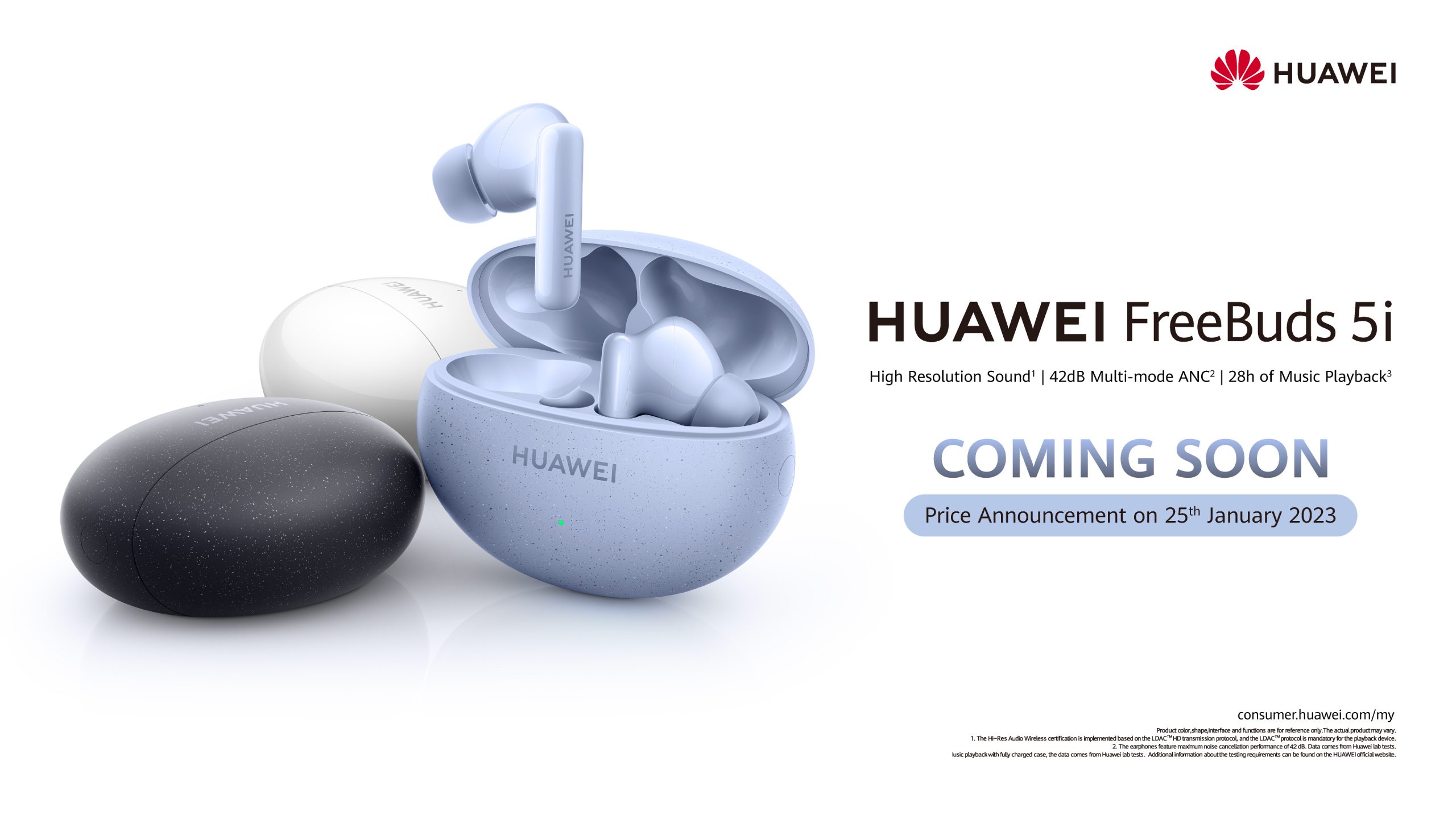 Fon Telinga Huawei FreeBuds 5i Bakal Ke Pasaran Malaysia Pada 25 Januari