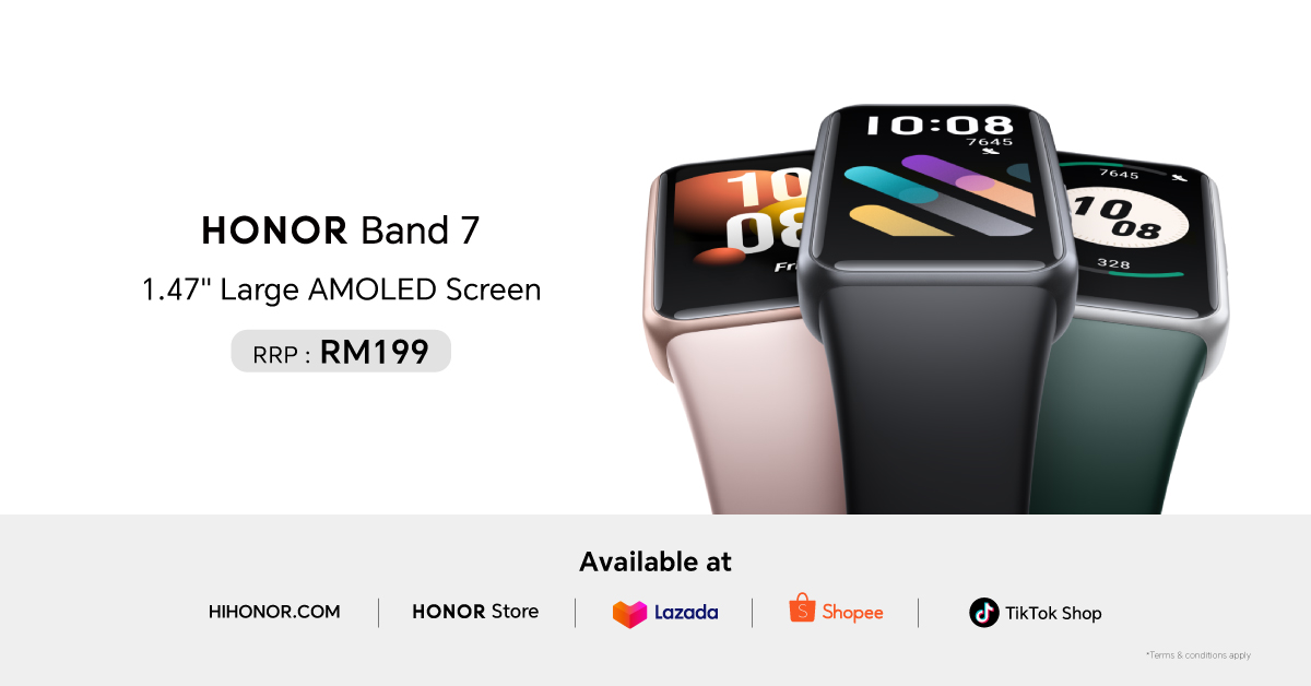 Honor Band 7 Boleh Didapati Di Malaysia Pada Harga RM199