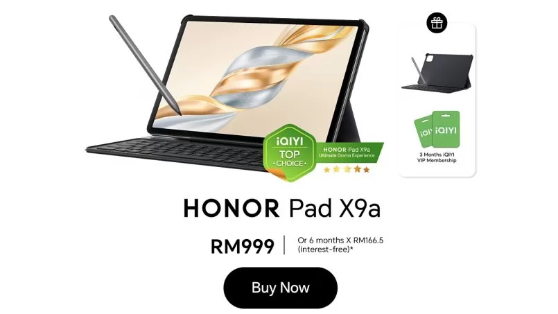 Honor Pad X9a WiFi Dilancarkan Di Malaysia Dengan Harga RM999