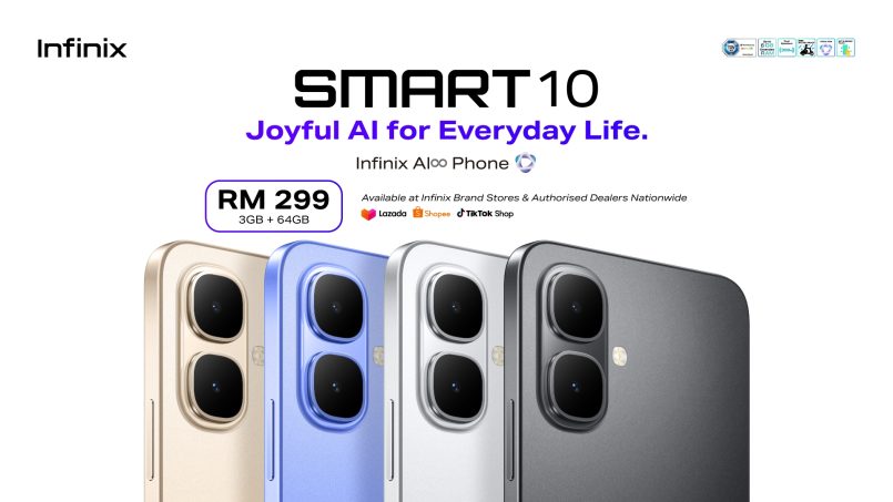 Siri Infinix SMART 10 Dijual Di Malaysia Dengan Harga Bermula RM299