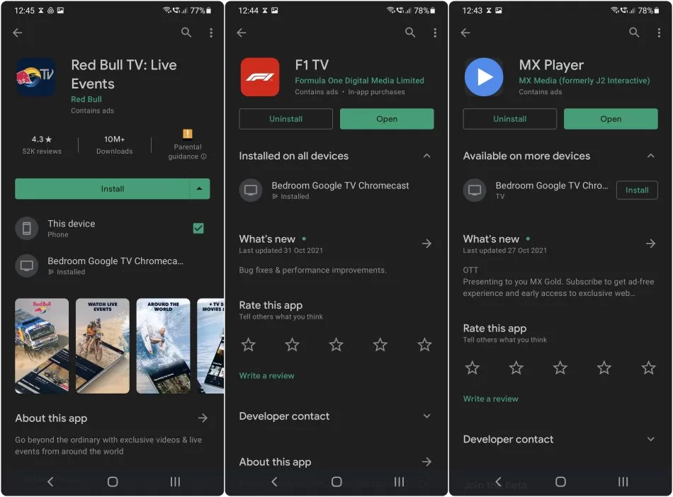Play Store Pasang Aplikasi Android TV Daripada Telefon 01